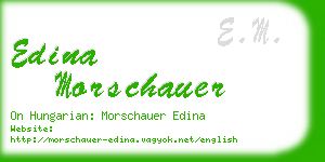 edina morschauer business card